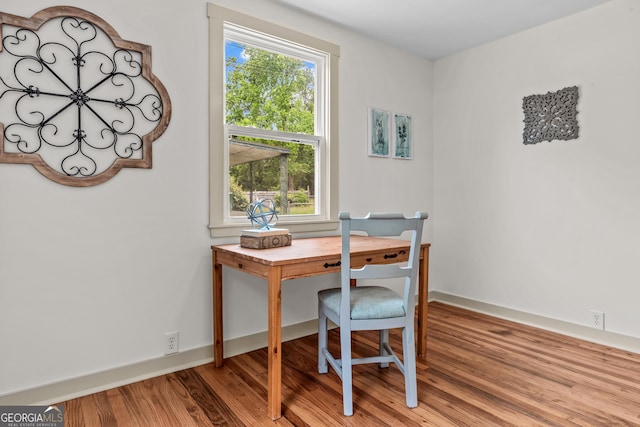 492 Clover St, Athens, GA 30606 - office area with light wood-style floors and baseboards