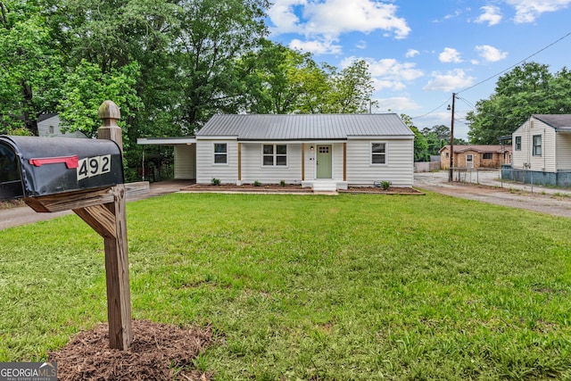 492 Clover St, Athens, GA 30606 - single story home featuring driveway, metal roof, and a carport