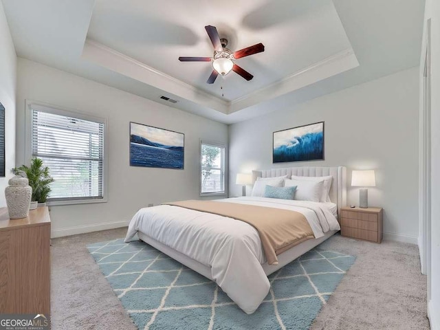 631 Naturewalk Blvd, Dallas, GA 30132 - carpeted bedroom with a raised ceiling and a ceiling fan