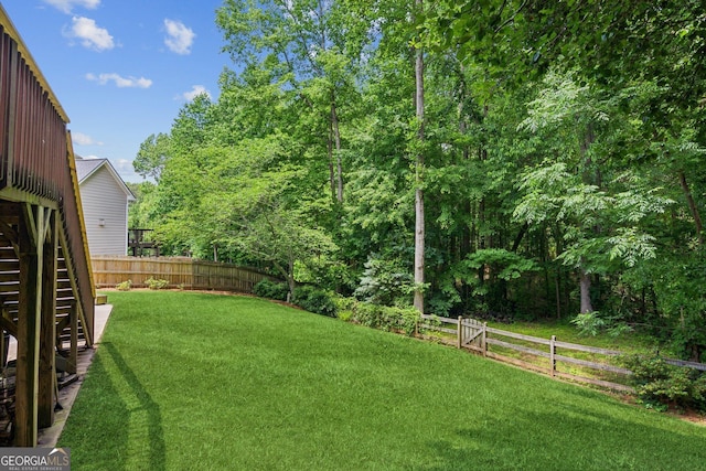 1320 Magnolia Park Cir, Cumming, GA 30040 - fenced backyard featuring stairs