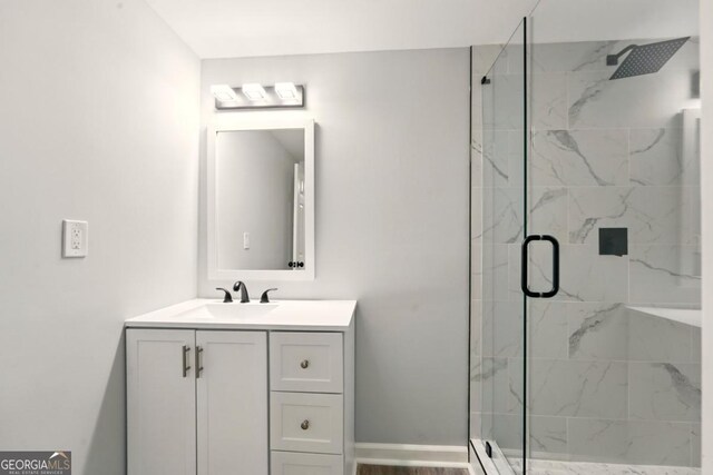163 Oakcliff Ct, Atlanta, GA 30331 - full bath with a marble finish shower and vanity
