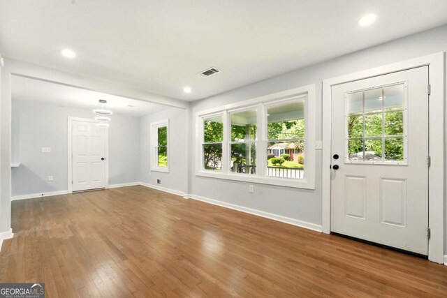 163 Oakcliff Ct, Atlanta, GA 30331 - foyer entrance with plenty of natural light, baseboards, wood finished floors, and recessed lighting
