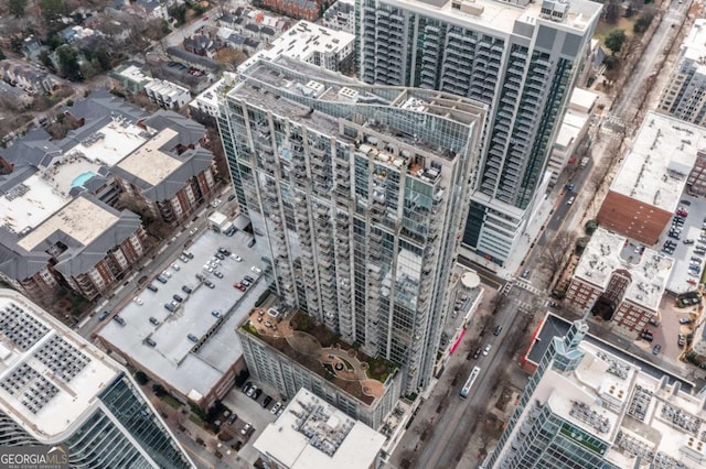 855 Peachtree St NE Unit 1508, Atlanta, GA 30308 - aerial overview of property's location featuring nearby urban area