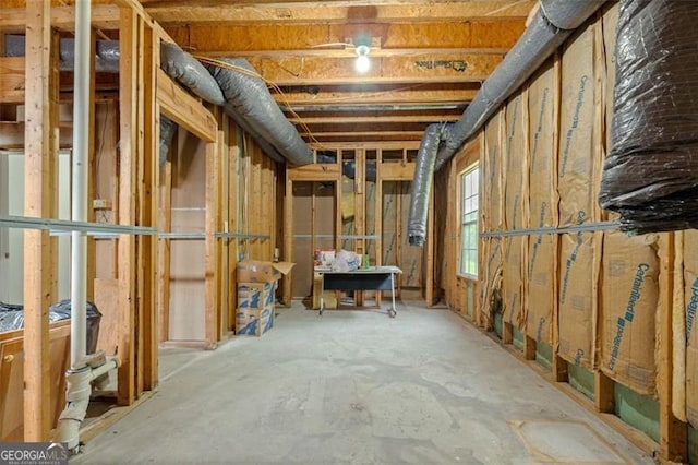 view of basement
