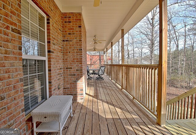 315 Antebellum Way, Fayetteville, GA 30215 - deck with ceiling fan and outdoor dining space