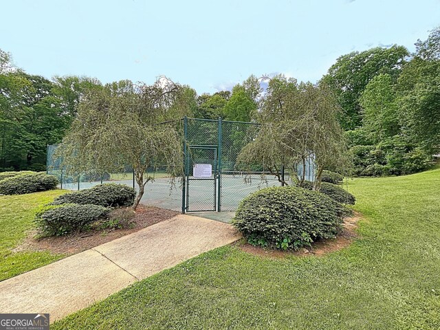 315 Antebellum Way, Fayetteville, GA 30215 - view of tennis court with a gate