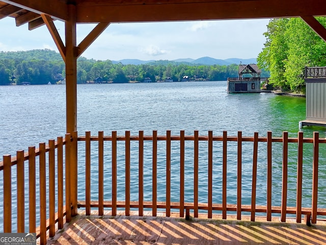 water view with mountains