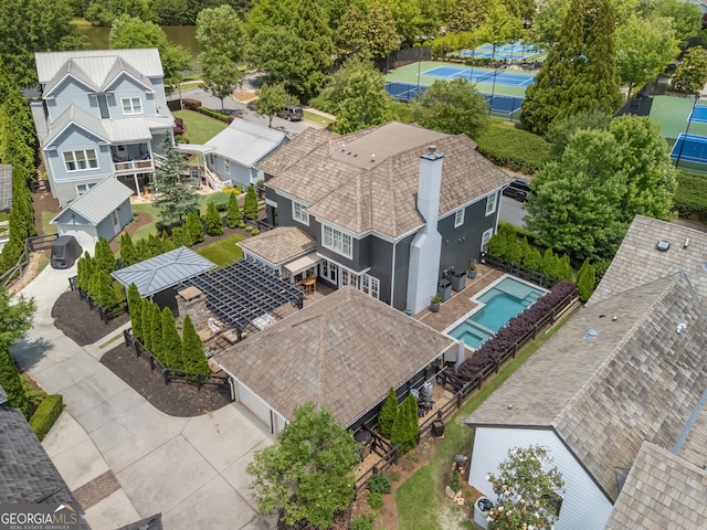 6815 Berkley Rd, Cumming, GA 30040 - aerial view of a pool