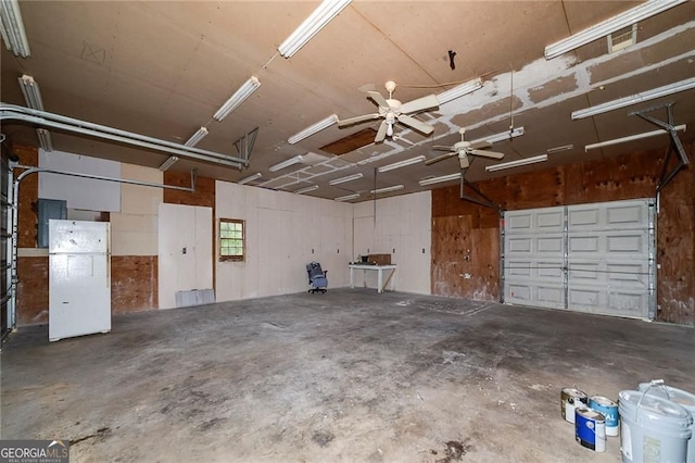 1810 King Mill Rd, Mcdonough, GA 30252 - garage featuring wooden walls and electric panel