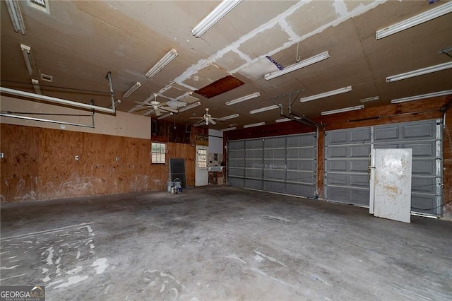 1810 King Mill Rd, Mcdonough, GA 30252 - garage featuring wood walls