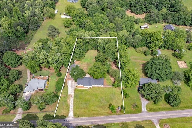 1810 King Mill Rd, Mcdonough, GA 30252 - aerial view of property and surrounding area with property boundaries highlighted