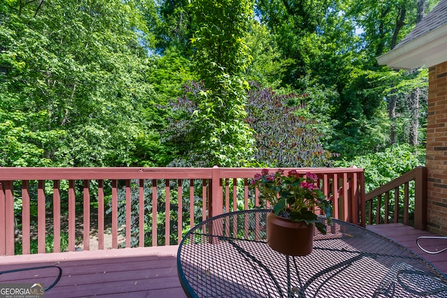 127 Chestnut Ln, Athens, GA 30606 - wooden terrace with outdoor dining area