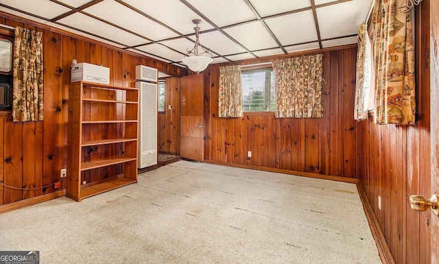 894 Nottingham Dr, Avondale Estates, GA 30002 - empty room with wood walls, baseboards, and a heating unit