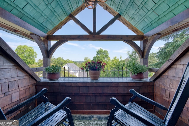 view of patio / terrace with a gazebo