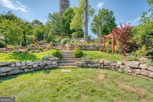 407 E 3rd St, Rome, GA 30161 - view of yard with stairs