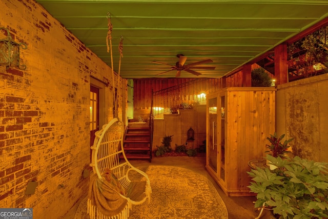 407 E 3rd St, Rome, GA 30161 - view of patio with a ceiling fan