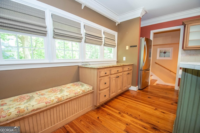 24 Overbrook Ct, Newnan, GA 30263 - interior space with hardwood / wood-style flooring, ornamental molding, baseboards, and vanity