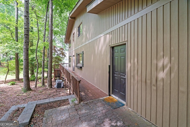 9020 Lakeview Pkwy, Villa Rica, GA 30180 - entrance to property with a patio area and central air condition unit