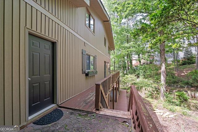 9020 Lakeview Pkwy, Villa Rica, GA 30180 - doorway to property featuring a wooden deck