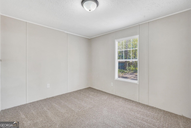 27 Pocahontas Rd, Midway, GA 31320 - carpeted empty room featuring a textured ceiling and ornamental molding