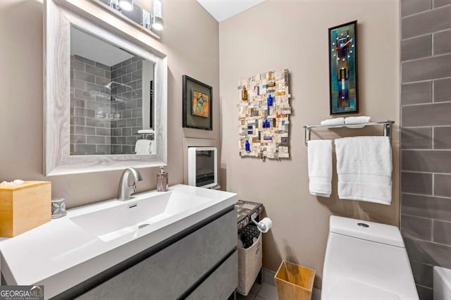 1141 Moorestown Cir, Decatur, GA 30033 - full bathroom featuring vanity and tiled shower