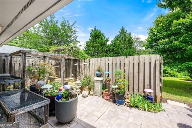 1141 Moorestown Cir, Decatur, GA 30033 - fenced backyard featuring a patio