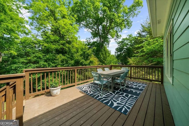2324 Oakview Rd NE, Atlanta, GA 30317 - wooden terrace featuring outdoor dining space