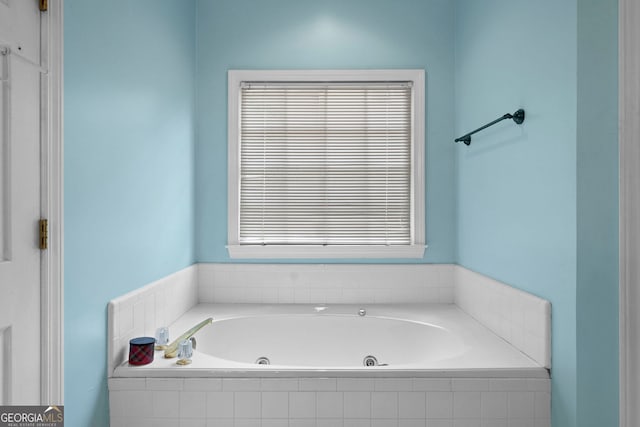 1377 Downington Ln NW, Acworth, GA 30101 - bathroom with a tub with jets