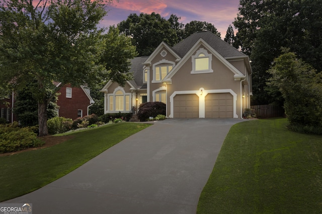 1377 Downington Ln NW, Acworth, GA 30101 - view of front of property featuring driveway and stucco siding