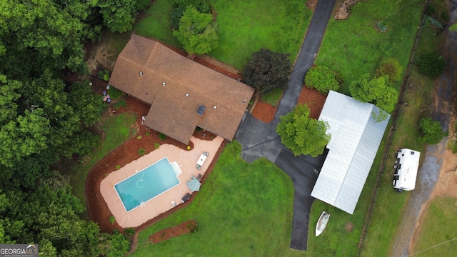 54 Twin Oaks Ln SW, Cartersville, GA 30120 - drone / aerial view of a pool