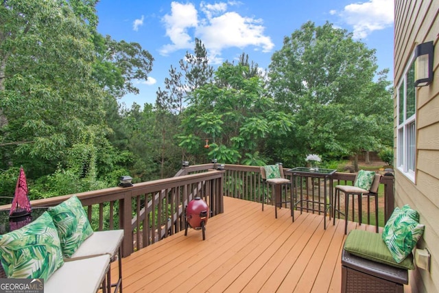view of wooden terrace