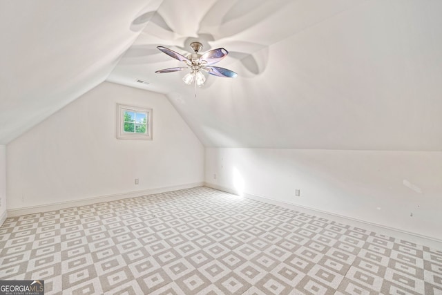 300 Hemlock Cv, Ball Ground, GA 30107 - bonus room with lofted ceiling, baseboards, and ceiling fan