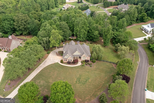 view from above of property