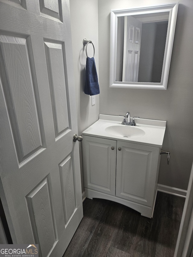 414 E 17th St SW, Rome, GA 30161 - bathroom with vanity and wood finished floors
