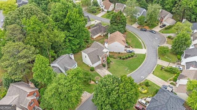aerial perspective of suburban area