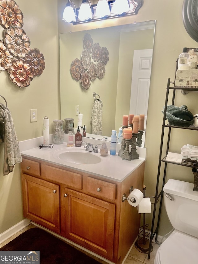 5430 Lemoyne Dr SW, South Fulton, GA 30331 - half bath featuring tile patterned flooring, vanity, and toilet