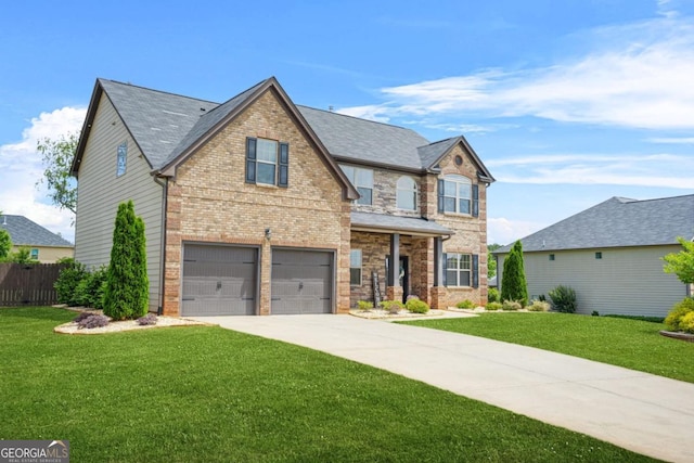 321 Shannon Ct, Mcdonough, GA 30252 - craftsman-style house featuring concrete driveway, an attached garage, and brick siding