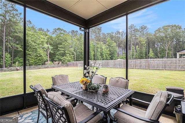 1660 Chandler Rd, Lawrenceville, GA 30045 - sunroom / solarium with outdoor dining space