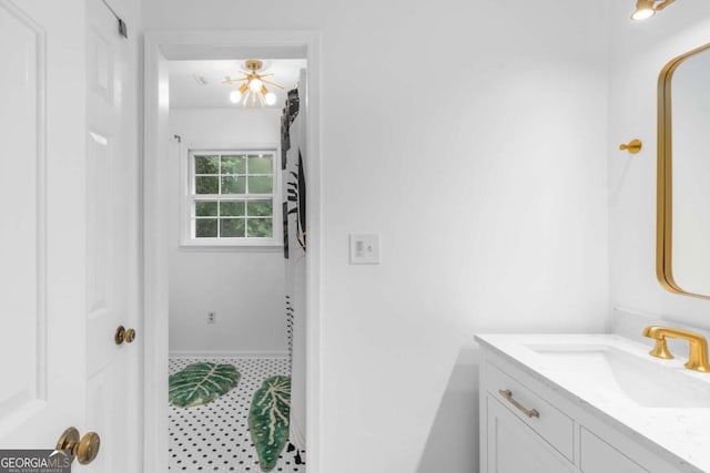 bathroom with vanity