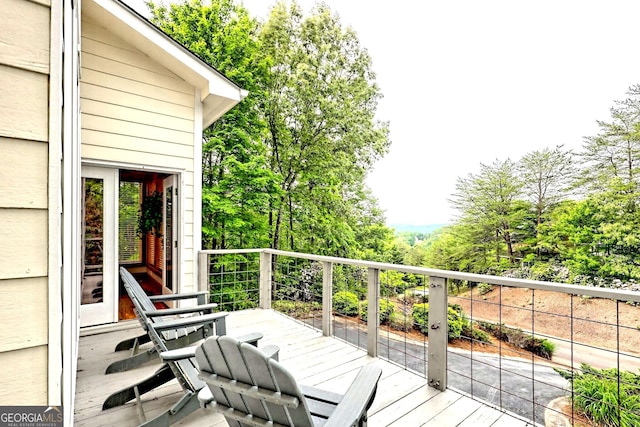 view of wooden terrace