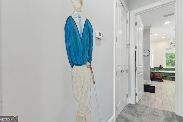 364 Osprey Cir, Saint Marys, GA 31558 - hallway featuring recessed lighting