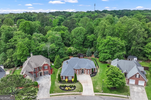 1610 Turtle Pond Dr, Hoschton, GA 30548 - view from above of property with a forest