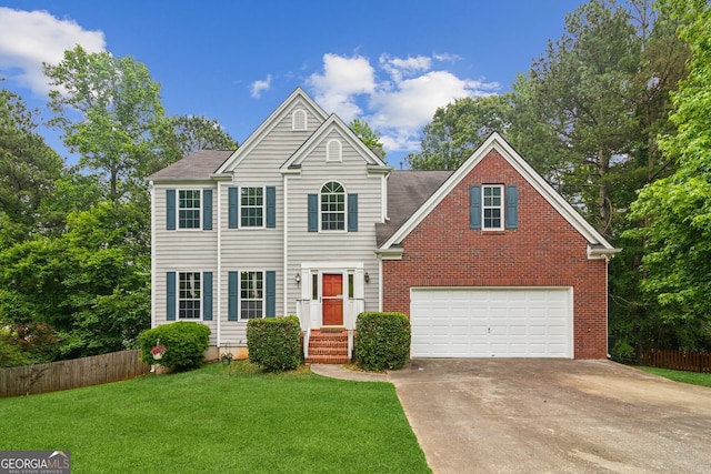 111 Trellis Ct, Acworth, GA 30101 - view of front of house with driveway and brick siding