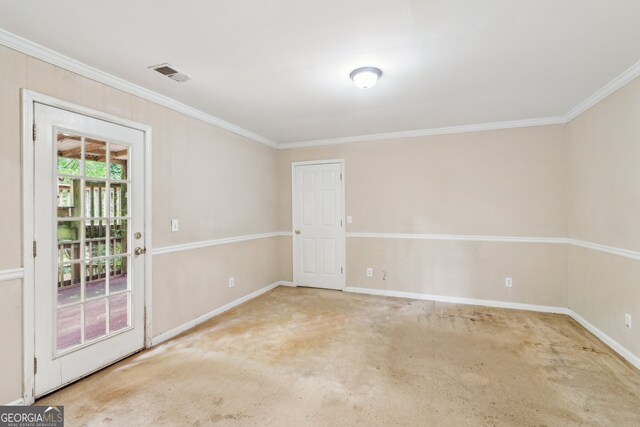 111 Trellis Ct, Acworth, GA 30101 - carpeted empty room with crown molding and baseboards