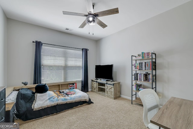 4251 Haywater Cv, Buford, GA 30519 - bedroom featuring carpet, ceiling fan, and baseboards