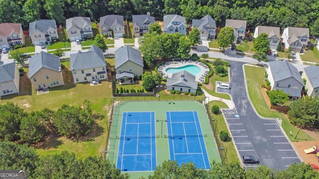 4251 Haywater Cv, Buford, GA 30519 - aerial perspective of suburban area with a pool area