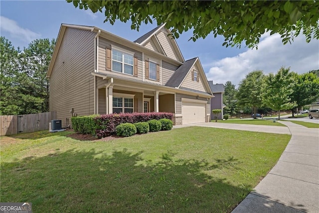 4251 Haywater Cv, Buford, GA 30519 - craftsman-style house with concrete driveway, central AC, and a garage
