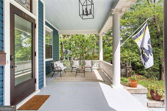 118 Waverly Way, Atlanta, GA 30307 - view of patio / terrace featuring a porch