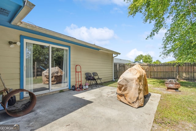 127 Fairfield Dr, Saint Marys, GA 31558 - view of patio with a fire pit