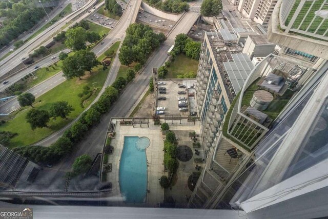400 W Peachtree St NW Unit 2604, Atlanta, GA 30308 - view of property location featuring a pool area and a major roadway